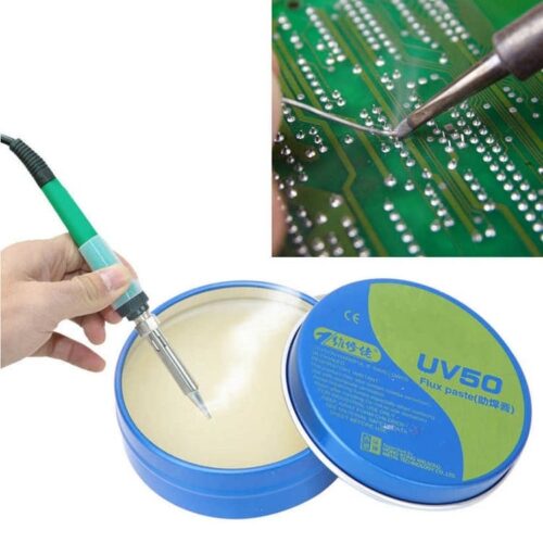 It is a Mechanic Soldering Flux Paste PCB BGA Welding Flux Gel Tin MCN-UV50 In Pakistan available at hallroad.pk at a cheap price.